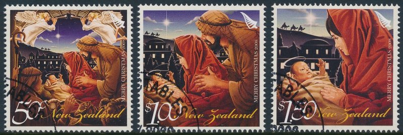 New Zealand 2008 Christmas (1st Series) Set of 3 SG3092-3094 CTO Full Gum