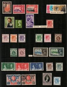 Hong Kong - Mint hinged lot (2 stamps used) - Catalog Value $151.70