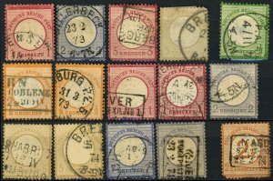 Germany Empire Early Postage Stamp Collection Europe 1872 Used
