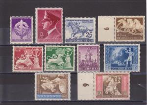 Germany 528////B209 MNH (Comp. Sets)  B203 & B206= ink transfers on backs)