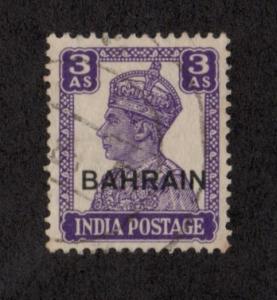 BAHRAIN Sc# 46 MH  Used FVF KGVI Overprint