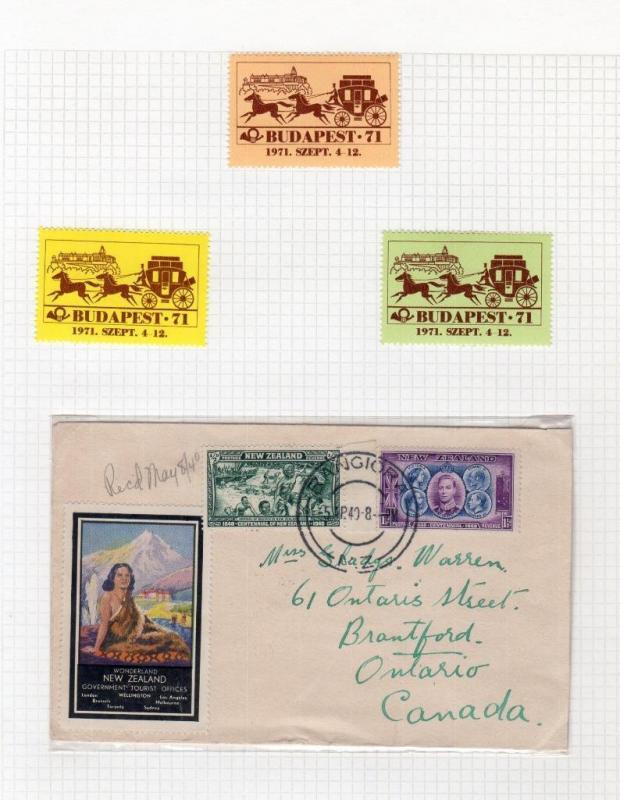 COLLECTION OF CINDERELLAS, ETC INCLUDING NEW ZEALAND LABEL ON COVER