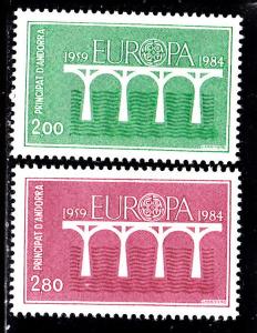 Andorra-French 323-24 MNH 1984 Europa