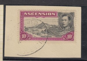 Ascension KGVI 1938 10/- On Piece Superb CDS SG47 VFU BP9831