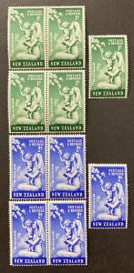 New Zealand 1949 #b34-5, Wholesale lot of 5, MNH,CV $3.