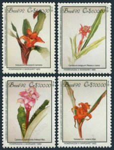 Brazil 2374-2377 ,MNH. Michel 2483-2486. Floral painting by Margaret Mee, 1992.