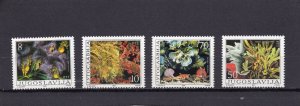 YUGOSLAVIA 1985 MARINE LIFE/CORALS SET OF 4 STAMPS MNH