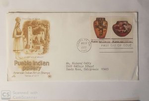 US, FDC  PUEBLO ART , AMERICAN INDIAN ART  1977 SANTA FE  N.M.