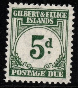 GILBERT & ELLICE IS. SGD5 1940 5d GREY-GREEN POSTAGE DUE MNH