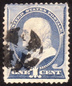 1887, US 1c, Franklin, Used, Sc 212