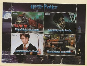 Thematic Stamps  Benin  2014 Harry Potter sheet of 4 values used