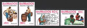 Barbados. 1978. 452-55. Artisans, cooper, profession. MNH.