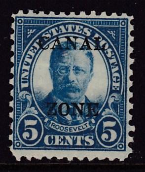 U.S. Possessions Canal Zone 1927 5 cent Theodore Roosevelt F/VF/Mint(*)
