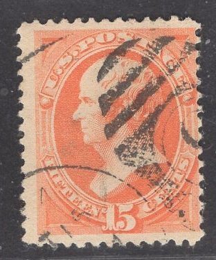 US Stamp #189 15c Red Orange Webster USED SCV $27.50