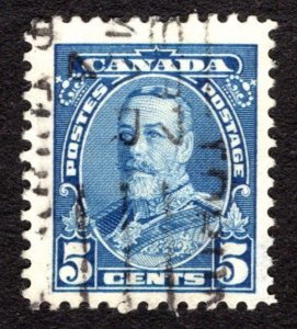 1935, Canada 5c, Used, Sc 221