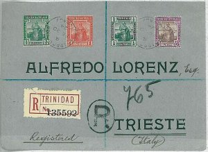 25256 - TRINIDAD & TOBAGO - POSTAL HISTORY - Registered COVER to ITALY 1920