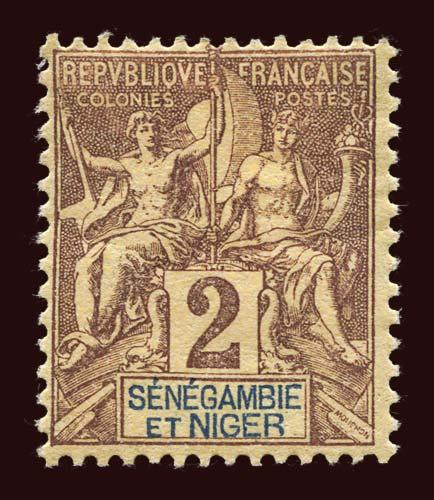 SENEGAMBIA & NIGER Scott #2 1903 Navigation & Commerce unused HR