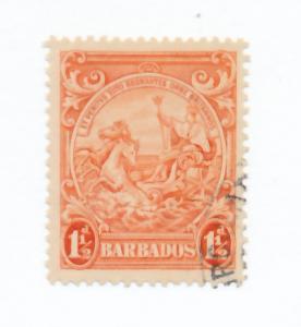 Barbados 1938 Scott 195 used - 1.1/2p, Seal of the Colony