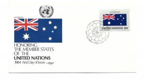 United Nations #440 Flag Series 1984 Australia Artmaster FDC