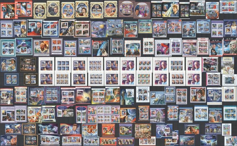 2017 Big Space Collection Gagarin Apollo Glenn 59Kb+59Bl+2*(6Set+6Bl) ** Fd