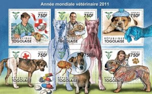 TOGO - 2011 - World Veterinary Year - Perf Souv Sheet - Mint Never Hinged
