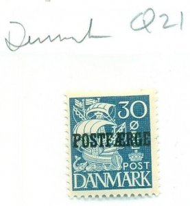 DENMARK #Q21, Mint Never Hinged, Scott $30.00