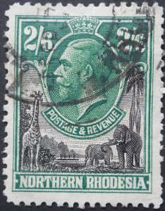 North Rhodesia 1925 GV Two Shillings and Six Pence SG 12 used 