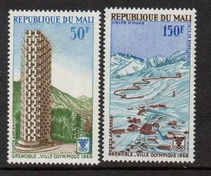 Mali 1968 Winter Olympics Bobsled Village VF MNH (C53-4)