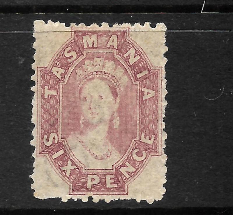 TASMANIA  1865-71  6d    QV  MLH      P12   SG 76