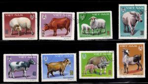 Unified Viet Nam Scott 985-992 Used CTO Farm Animal set