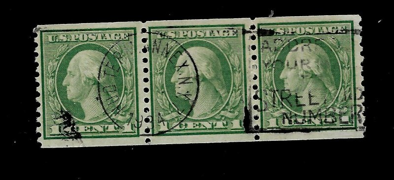 US 1916 Sc# 490 1 c Washington Used - Crisp Color - Centered