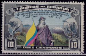 Ecuador, 1938, Lady Liberty, 10c, Scott# 368, used