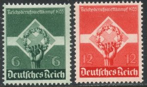 GERMANY Sc#454-455 1935 Young Workers Competitions Complete OG Mint NH