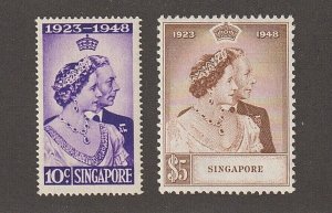 EDSROOM-9255 Singapore 21-22 LH 1948 Complete Silver Wedding CV$116