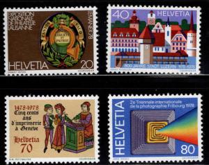 Switzerland Scott 652-655 MNH** 1978  stamp set