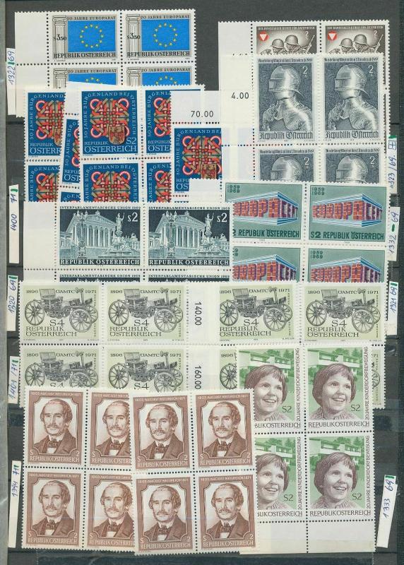 AUSTRIA MNH Blocks Sheets 1960s/70s (Appx 500 Stamps) (Ref Ac1423