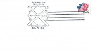 29c POSTAGE PICTORIAL CANCELLED BASEBALL HALL OF FAME INDUCTION STATION 1991