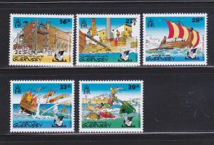 Guernsey 498-502 Set MNH Ships, Operation Asterix