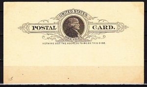 United States, issue. Postal Card used for Advertising. ^