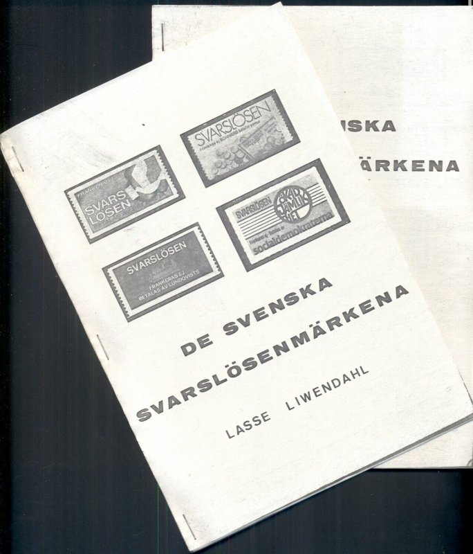 SWEDEN SVARSLOSEN STAMPS WITH SUPPLEMENT INSERT, WRITTEN IN SWEDISH, 33 PAGES