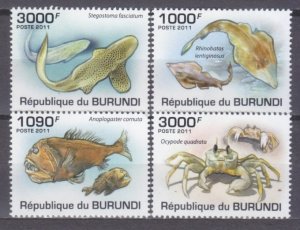 2011 Burundi 1990-1993 Marine fauna 9,50 €