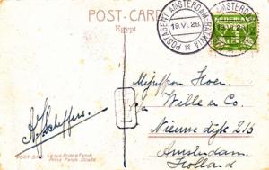 Netherlands 3c Gull 1928 Postagent Amsterdam-Batavia PPC to Amsterdam.