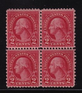 1923 Sc 579 MH OG perf 11x10 rotary press block of 4 CV $300