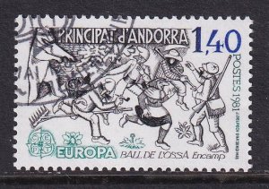 Andorra French    #286  cancelled   1981  Europa  1.40fr