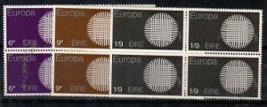 Ireland Scott 279-81 Mint NH blocks (Catalog Value $58.00)