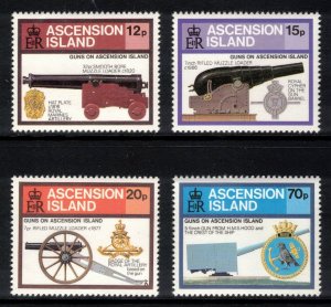 ASCENSION 1985 Island Guns; Scott 368-71, SG 381-84; MNH