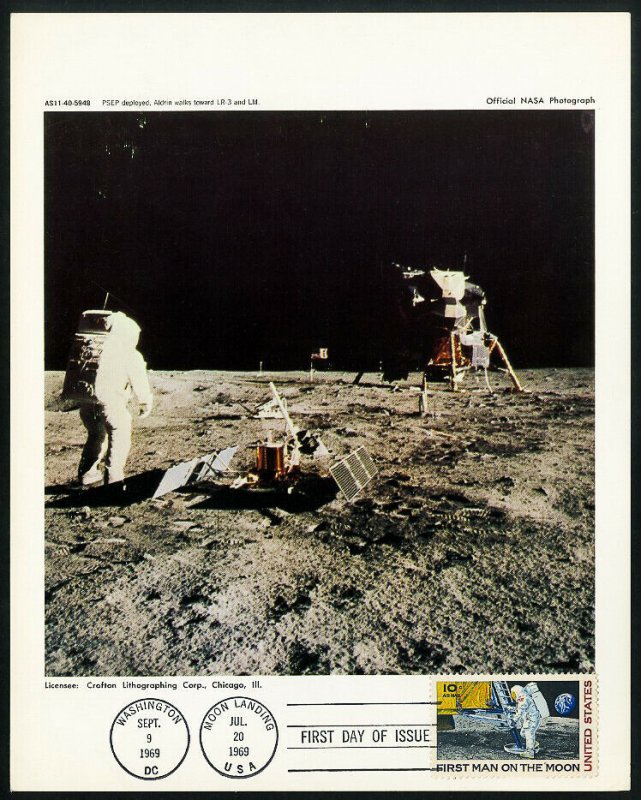 US Stamps NASA Lot of 12 Official 1969 Moon Landing Photos Space FDCs