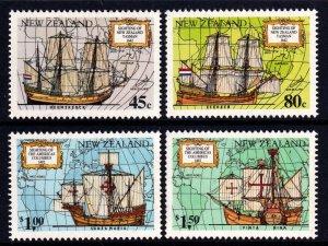 New Zealand 1992 Sighting by Tasman Complete Mint MNH Set SC 1089-1092