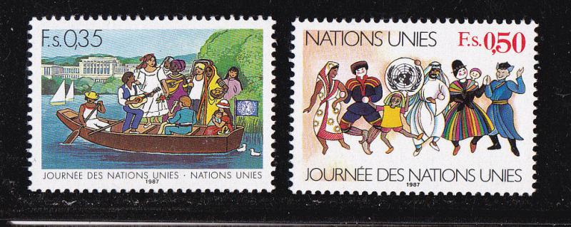 U.N.  Geneva # 158-159, UN Day, Mint NH, 1/2 Cat