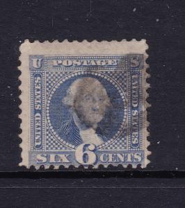 USA a used 6c blue from 1869